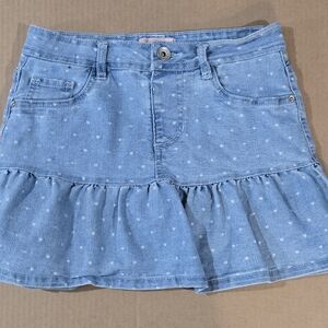 Squeeze Sky Blue Ruffle Denim Skirt